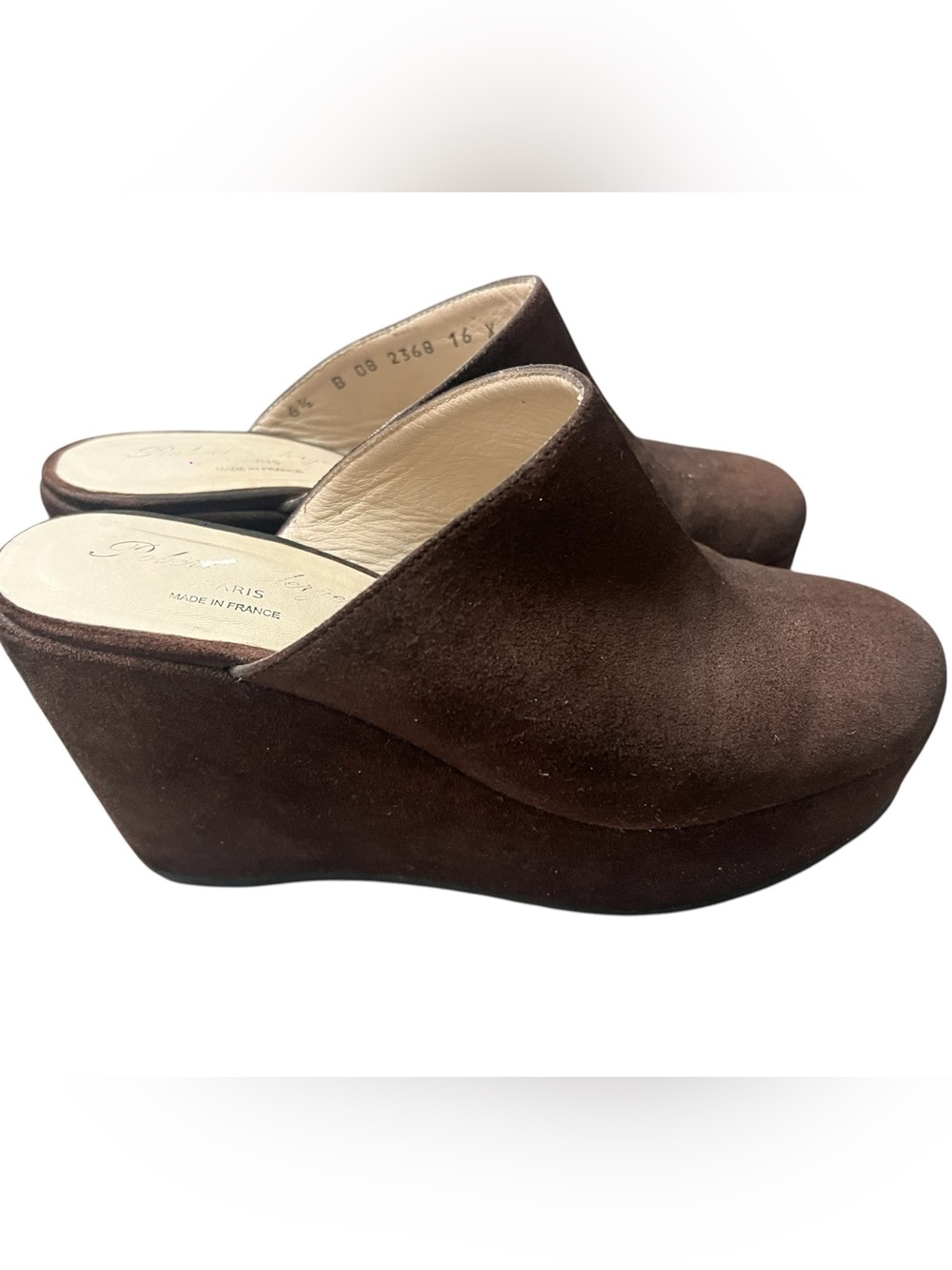 Robert Clergerie Y2K
Brown Suede Leather Platform
Mules Slides Size 6.5 $598